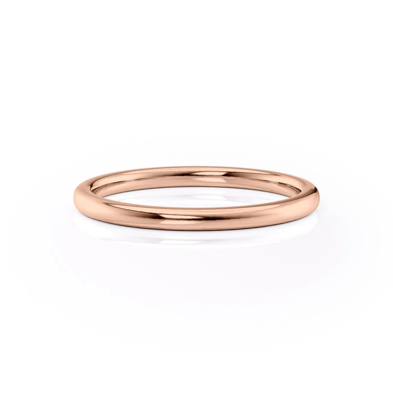 2mm - 8mm High Polished Dome Wedding Band - Rose - TAYLOR KOM_925 Sterling Silver