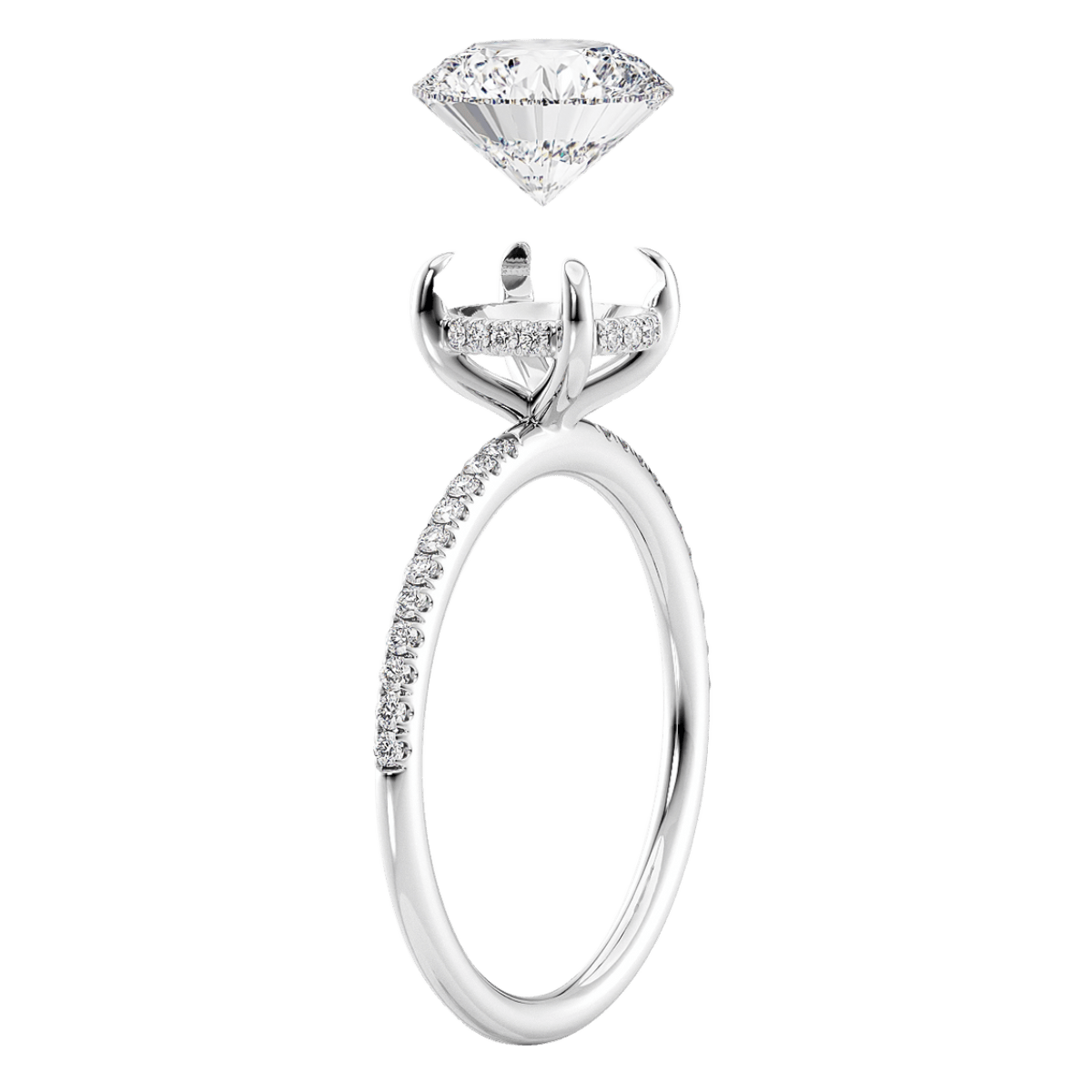 3CT Emerald Cut Moissanite Custom Ring (ratio 1.45) - TAYLOR KOM_