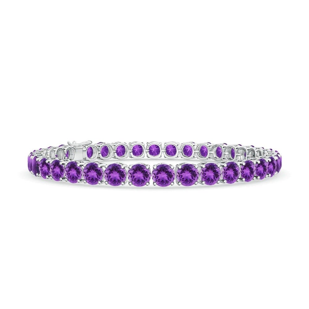 Classic Natural Amethyst Tennis Bracelet - TAYLOR KOM_6"
