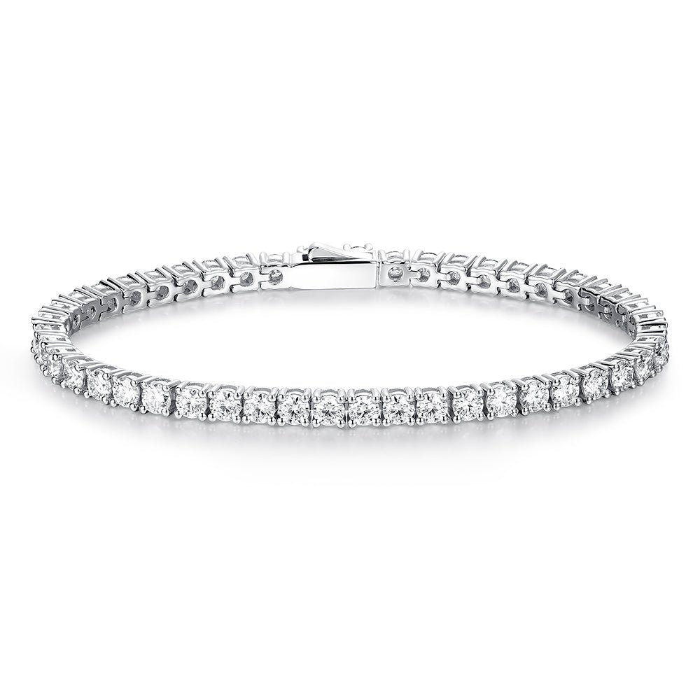 Classic Round Shaped Moissanite Tennis Bracelet - TAYLOR KOM_16cm