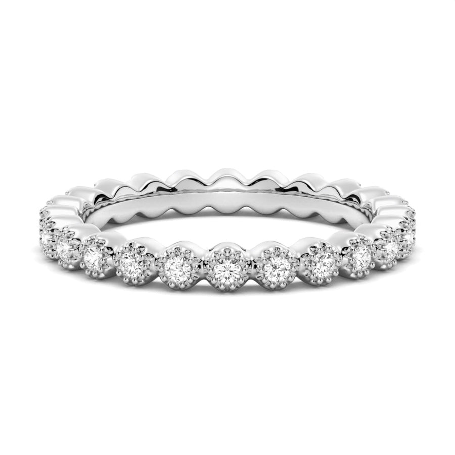 Delicate Bezel - Set Moissanite Eternity Ring - TAYLOR KOM_925 Sterling Silver