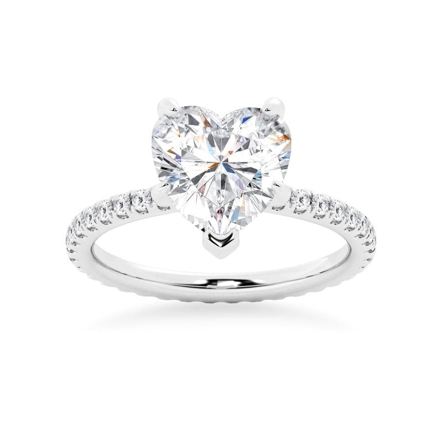 Endless Love Heart - Shaped Moissanite Engagement Ring - TAYLOR KOM_925 Sterling Silver