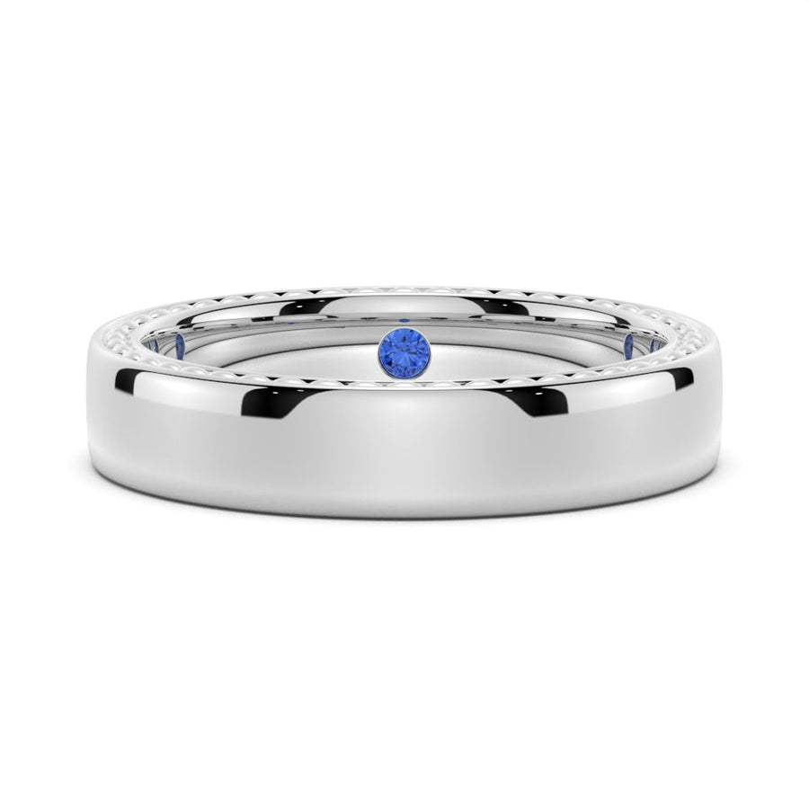 High Polished Finish Men's Wedding Band - 4.4mm - TAYLOR KOM_925 Sterling Silver