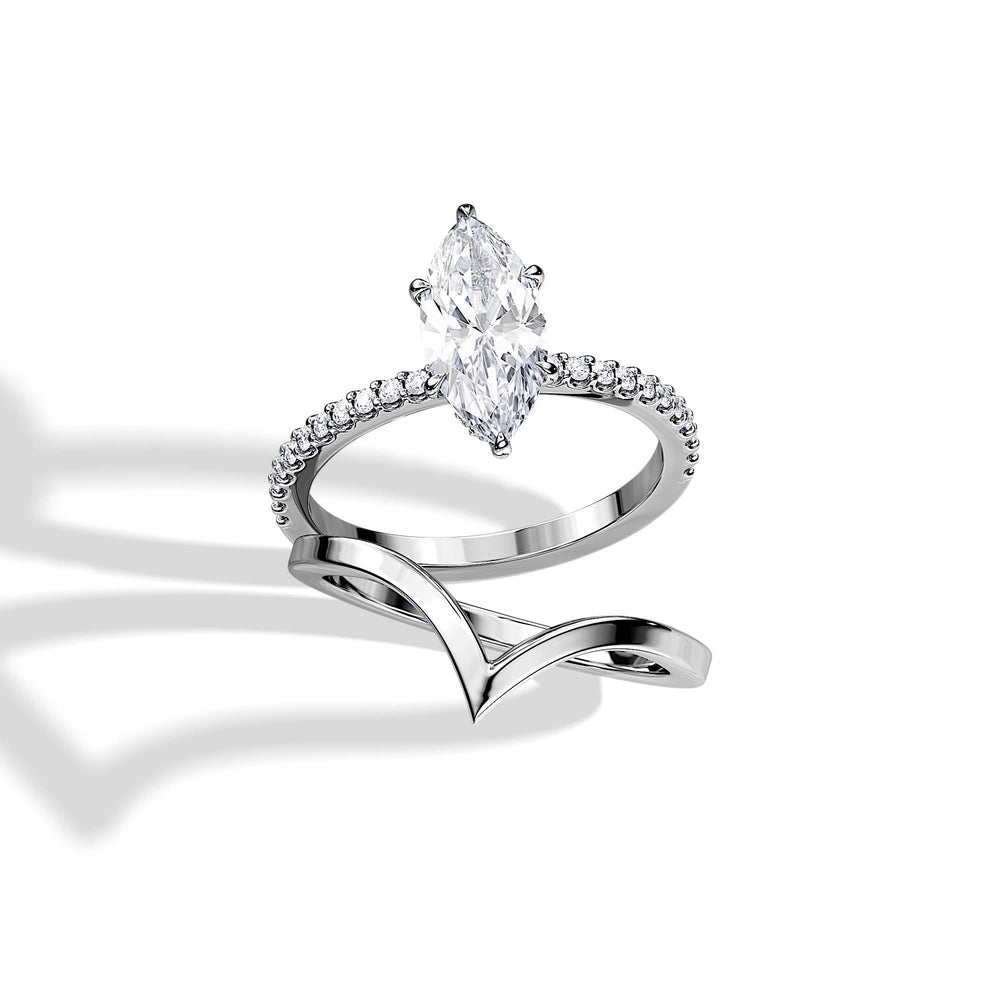 Marquise Cut Moissanite Bridal Set - TAYLOR KOM_925 Sterling Silver