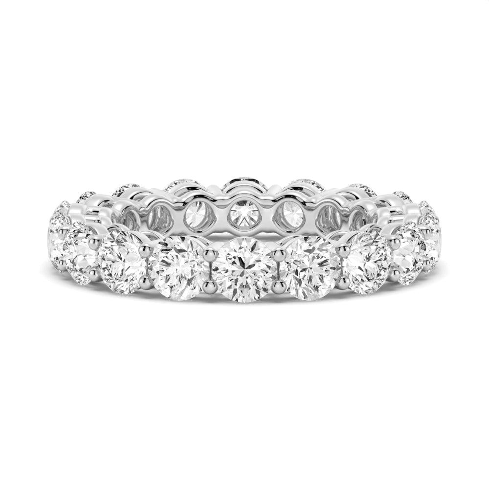 Radiant Unity Moissanite Eternity Band - TAYLOR KOM_925 Sterling Silver