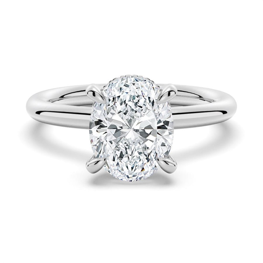 Velvet Dreams Oval Solitaire Moissanite Ring - TAYLOR KOM_925 Sterling Silver