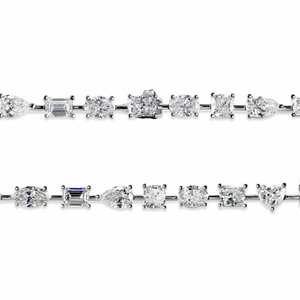 15ctw Multi Shape Moissanite Bracelet