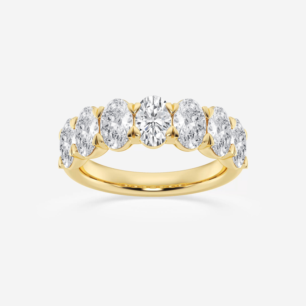 3.5ctw Oval Seven-Stone Moissanite Wedding Band