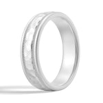 3mm Hammered Milgrain Men's Wedding Band