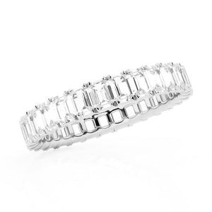 4.6CT Radiant Emerald Cut Moissanite Wedding Band