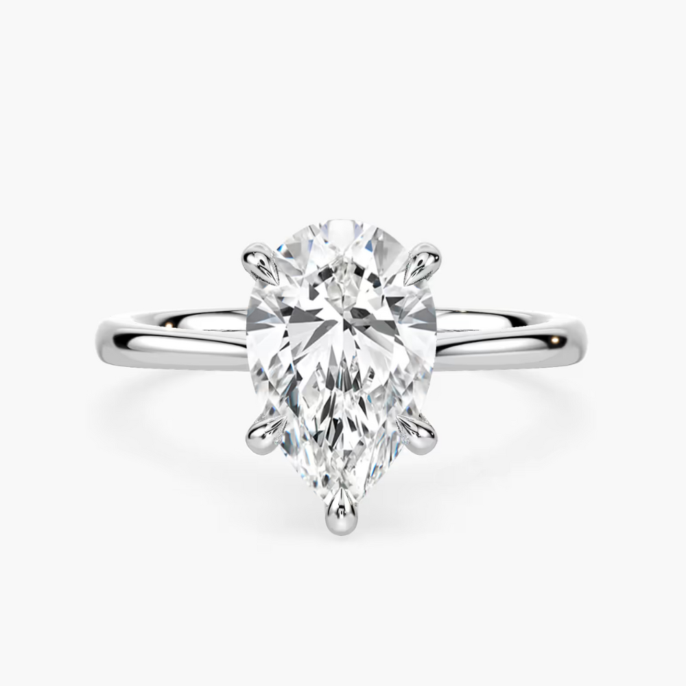 5 Prong Solitaire Stackable Moissanite Engagement Ring