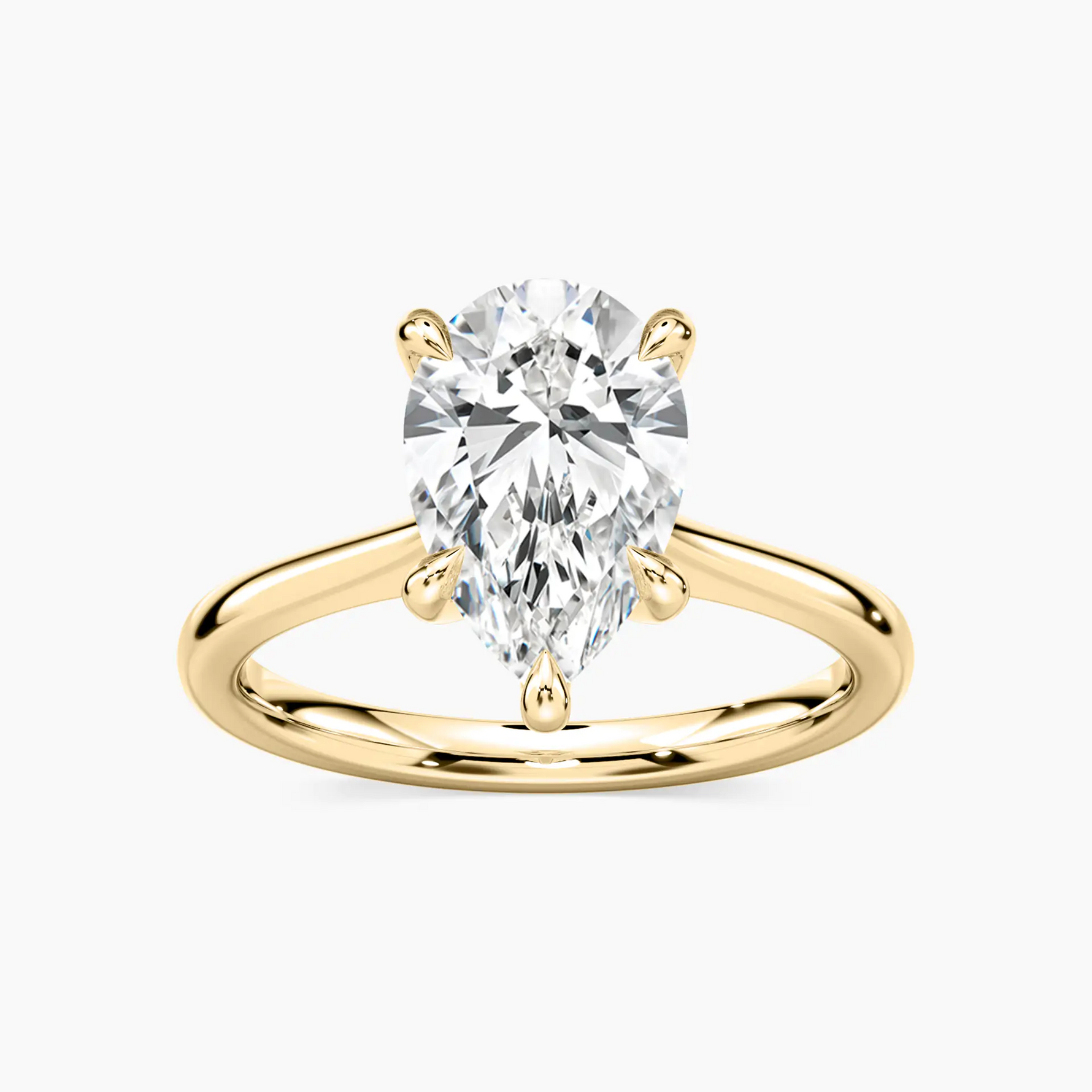 5 Prong Solitaire Stackable Moissanite Engagement Ring