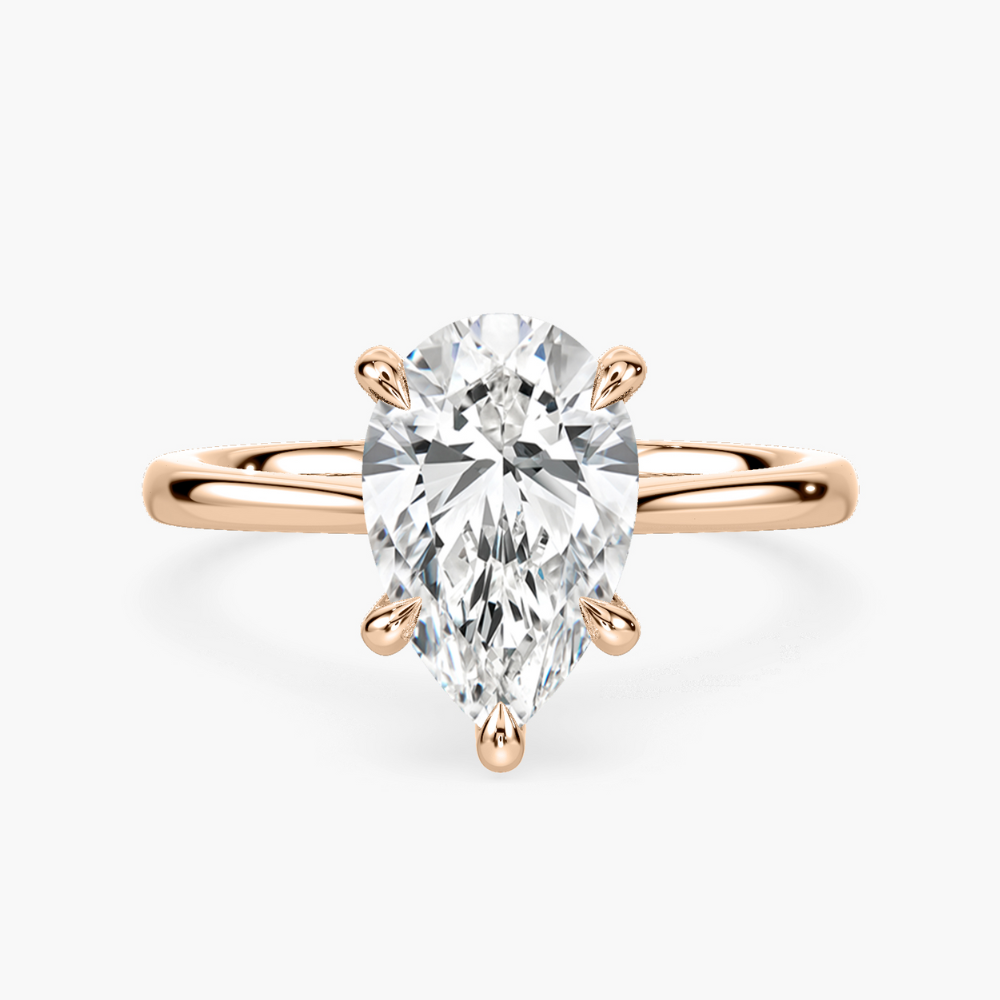 5 Prong Solitaire Stackable Moissanite Engagement Ring