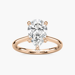 5 Prong Solitaire Stackable Moissanite Engagement Ring