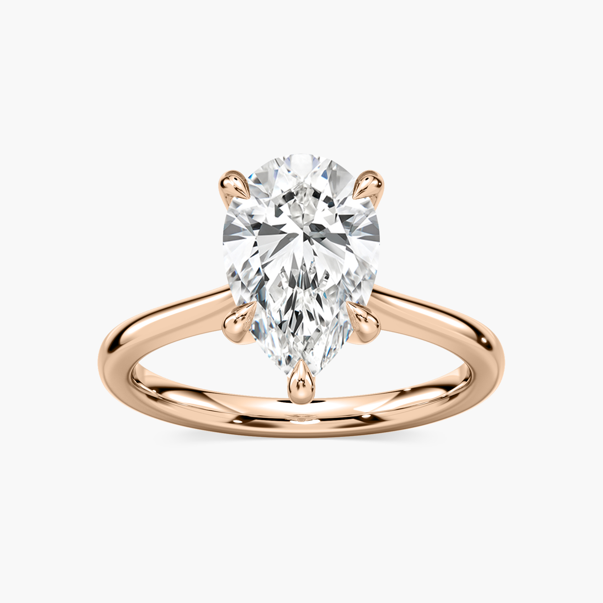 5 Prong Solitaire Stackable Moissanite Engagement Ring