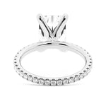 5CT Radiant Cut Moissanite Engagement Ring with Eternity Pavé Band