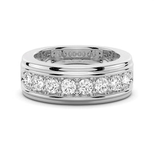 6.5mm Channel Set Moissanite Men's Wedding Band