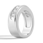 6.5mm Channel Set Moissanite Men's Wedding Band