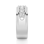 6.5mm Channel Set Moissanite Men's Wedding Band