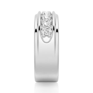 6.5mm Channel Set Moissanite Men's Wedding Band