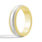 6mm Minimalist Two-Tone Men's Wedding Band