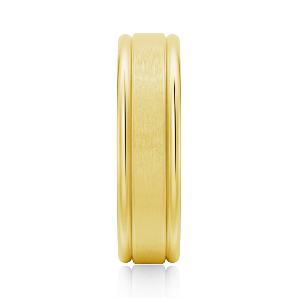 6mm Brushed Finish Men's Wedding Band - TAYLOR KOM_925 Sterling Silver