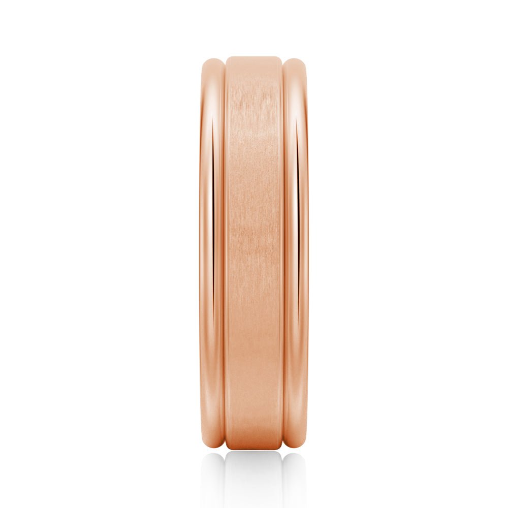 6mm Brushed Finish Men's Wedding Band - TAYLOR KOM_925 Sterling Silver