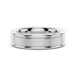 6mm Brushed Finish Men's Wedding Band - TAYLOR KOM_925 Sterling Silver