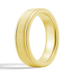 6mm Brushed Finish Men's Wedding Band - TAYLOR KOM_925 Sterling Silver