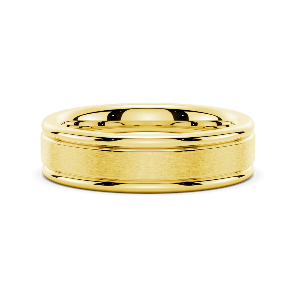 6mm Brushed Finish Men's Wedding Band - TAYLOR KOM_925 Sterling Silver