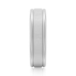 6mm Brushed Finish Men's Wedding Band - TAYLOR KOM_925 Sterling Silver