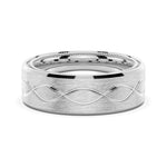 7.5mm Matte Finish Infinity Design Men's Wedding Band