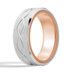 7.5mm Matte Finish Infinity Design Men's Wedding Band