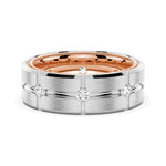 7.5mm Two-Tone Matte Finish Moissanite Men's Band