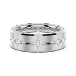 7.5mm Two-Tone Matte Finish Moissanite Men's Band