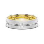 7.5mm Two-Tone Moissanite Men's Wedding Band