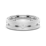 7.5mm Two-Tone Moissanite Men's Wedding Band