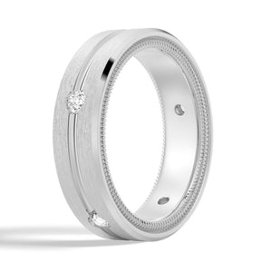 7.5mm Two-Tone Moissanite Men's Wedding Band