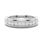 7mm Channel Set Moissanite Men's Wedding Band