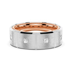 8mm Two-Tone Princess Cut Moissanite Men's Band