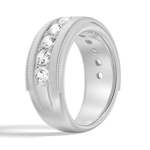 9mm Bezel Set Moissanite Men's Wedding Band