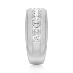 9mm Bezel Set Moissanite Men's Wedding Band