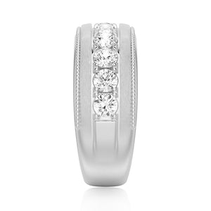 9mm Bezel Set Moissanite Men's Wedding Band