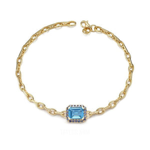 Aquamarine and Sapphire Bracelet