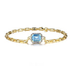 Aquamarine and Sapphire Bracelet