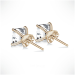 Asscher Cut Moissanite Earring Studs