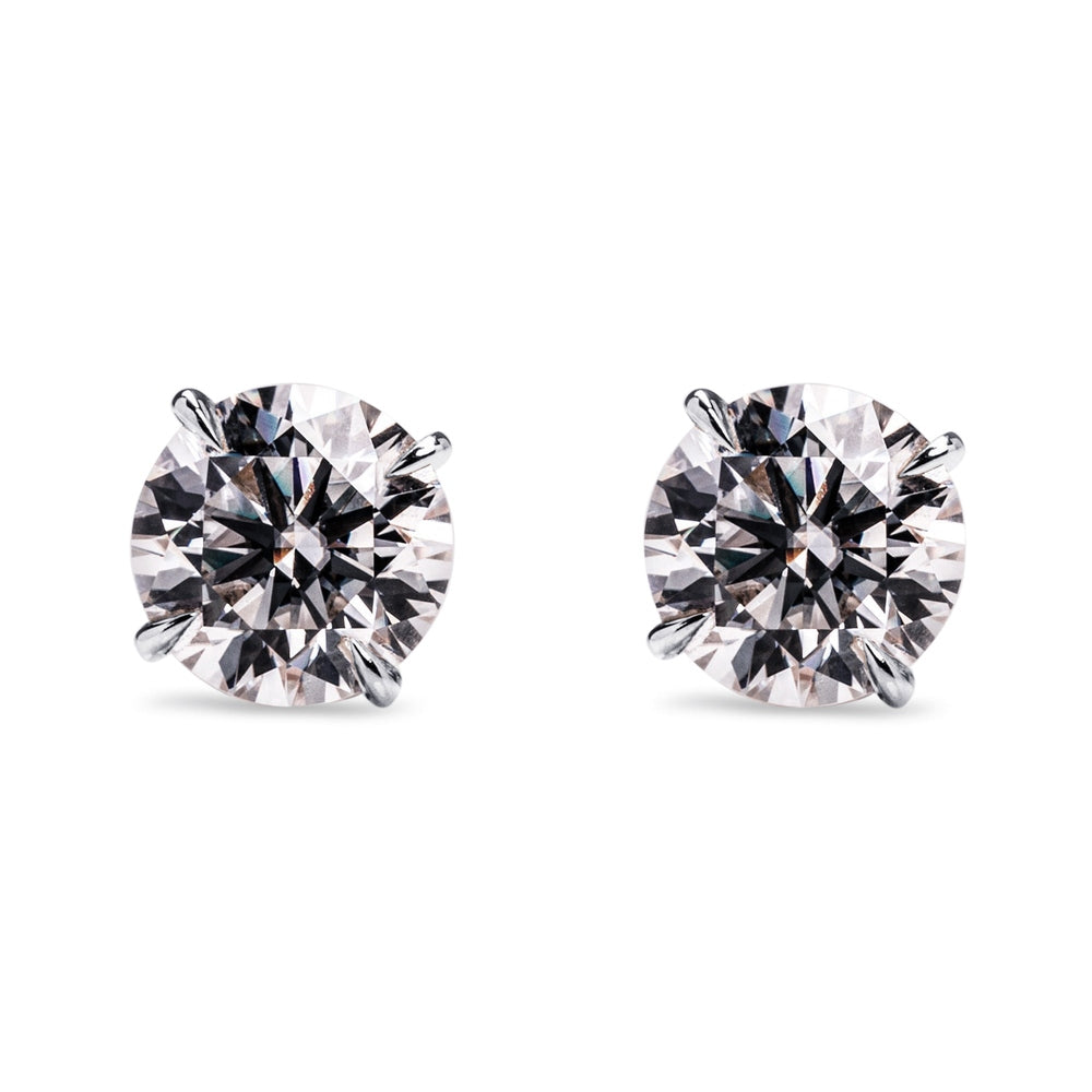 Brilliant Four Prong Moissanite Earrings