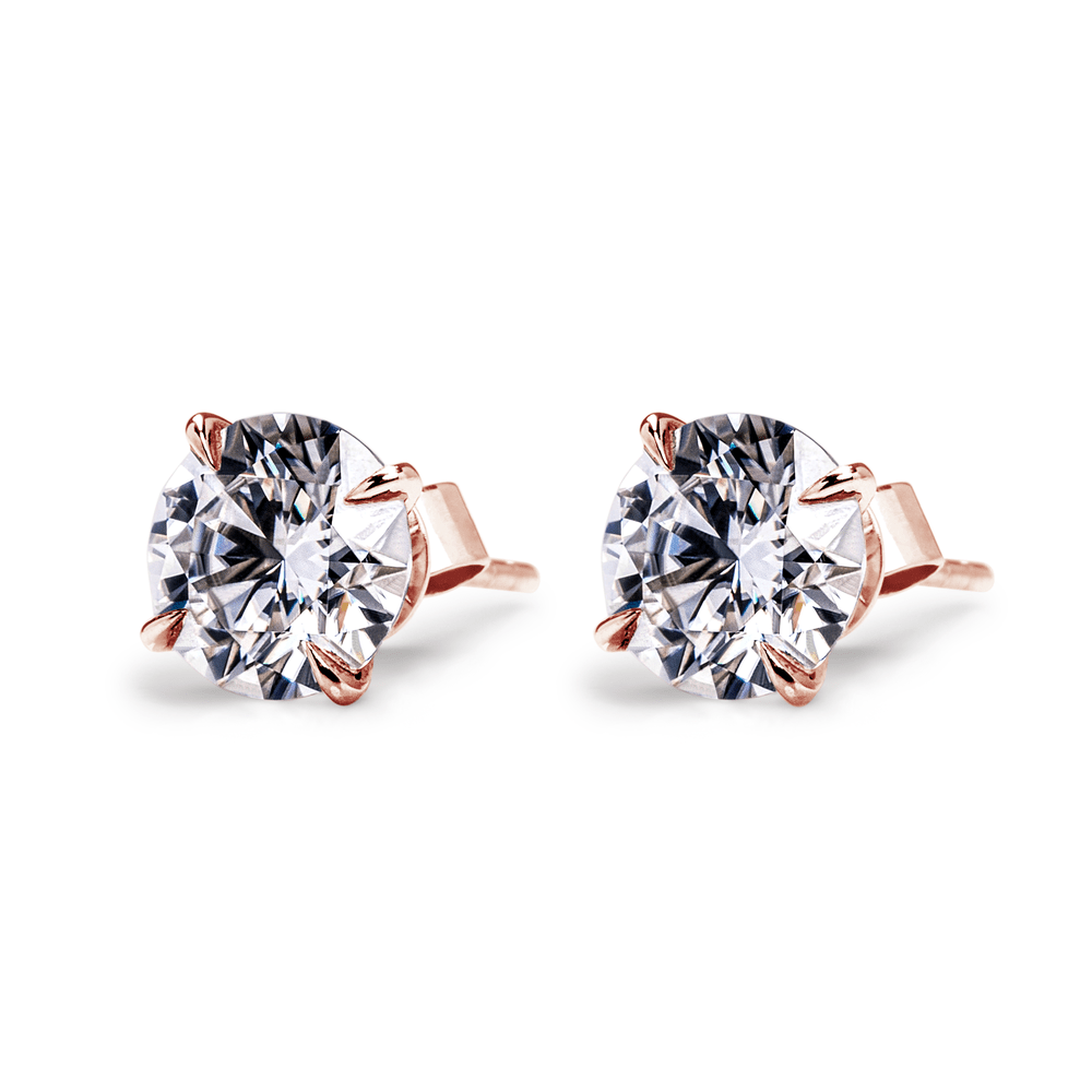 Brilliant Four Prong Moissanite Earrings