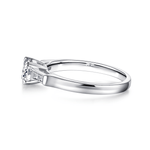 Brilliant Solitaire Round Cut Lab Grown Diamond Engagement Ring With Accents