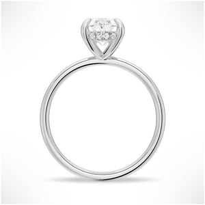 Captivating Raindrop Pear-Shaped Solitaire Moissanite Ring